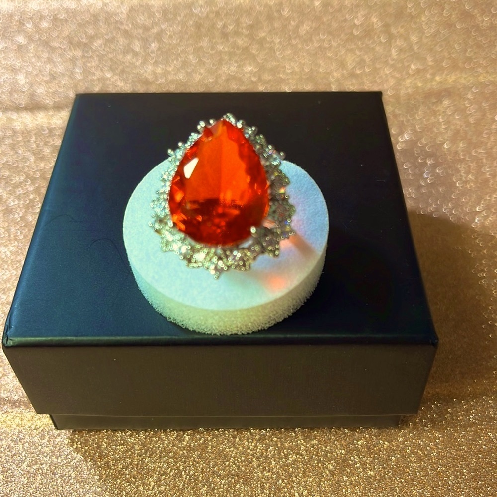 Sterling Silver Spessartine Garnet Ring